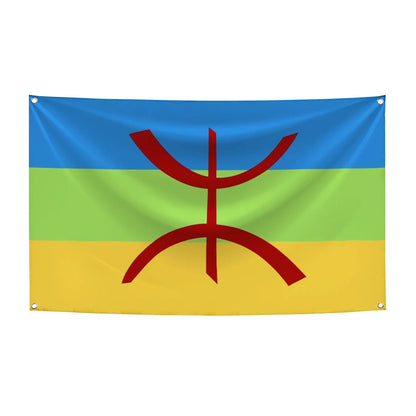 Drapeau Amazigh 90x150 cm – Bannière en Polyester Imprimée pour Décoration BLACKBEARD OUTDOOR INDUSTRIES