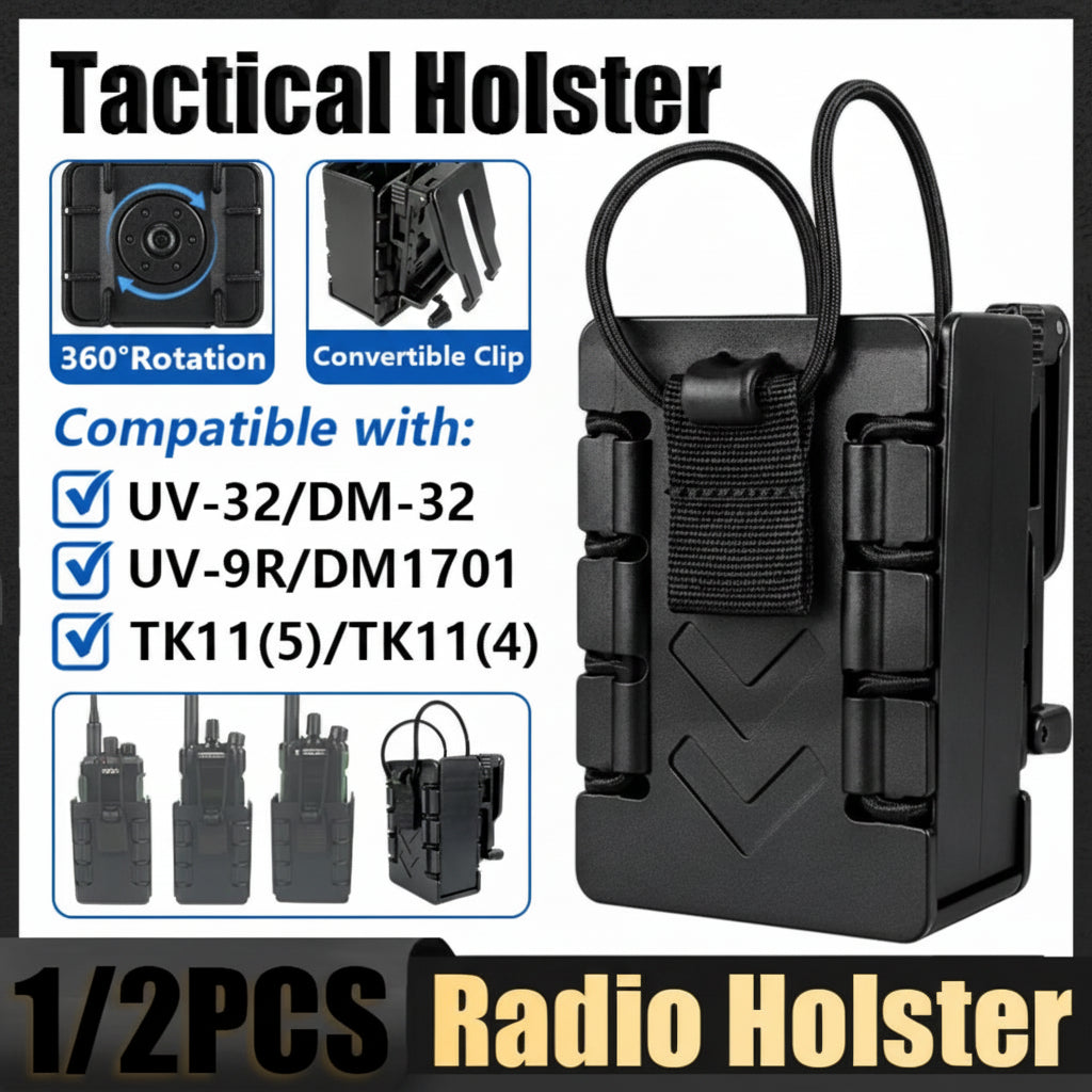 Holster Tactique MOLLE Universel 360° – Porte-Radio Rapide Baofeng, Quansheng, Iradio