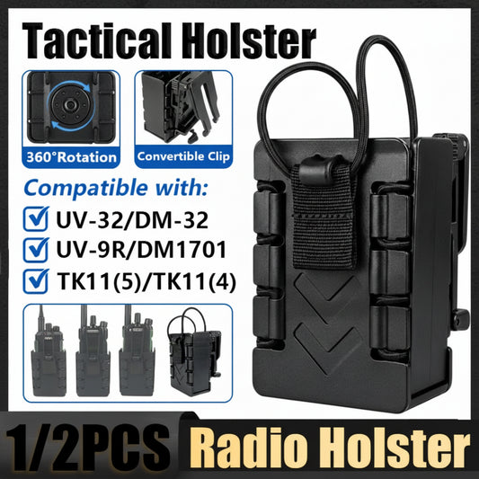 Holster Tactique MOLLE Universel 360° – Porte-Radio Rapide Baofeng, Quansheng, Iradio