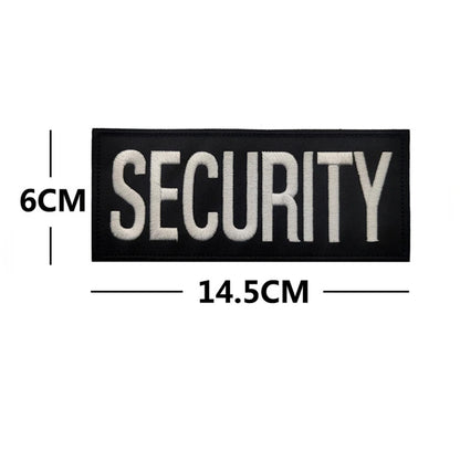 Patch Brodé SECURITY – Insigne Hook & Loop Velcro | Agent de Sécurité
