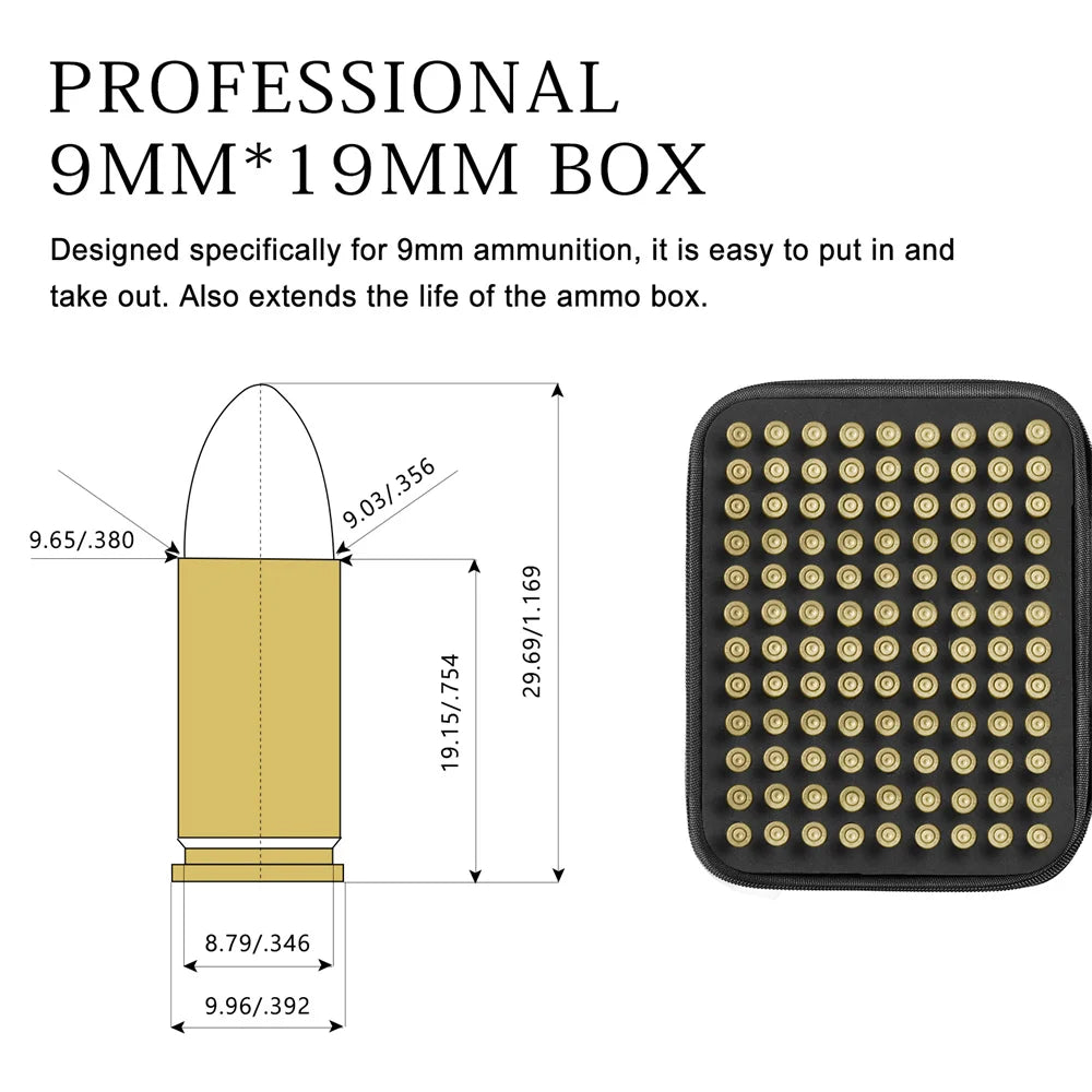 Boîte de Rangement pour Munitions .22LR / 9mm – Jusqu’à 468 Cartouches – Pochette Organiseur de Balles pour Pistolet et Fusil Ma boutique