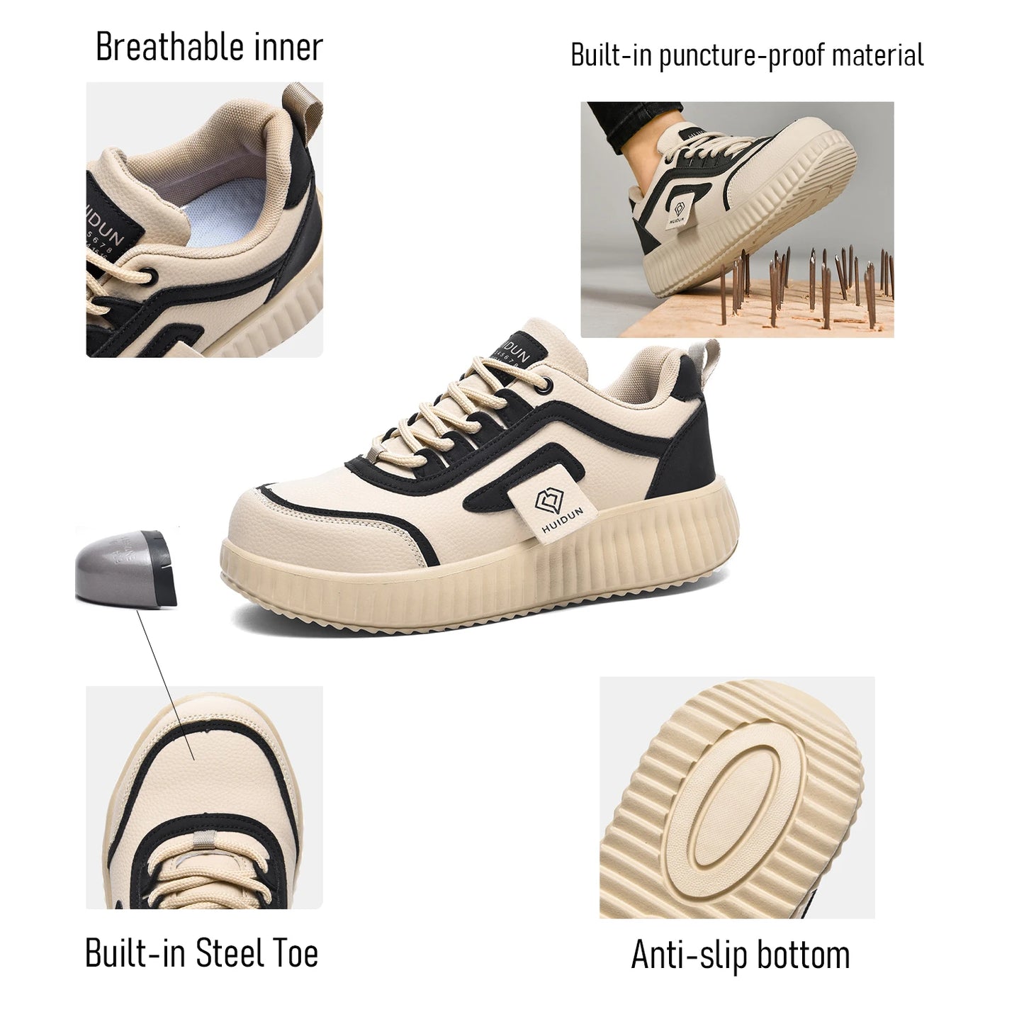 Chaussures de Sécurité Femme - Confort et Design Moderne avec Embout Métallique et Semelle Antidérapante - BLACKBEARD OUTDOOR INDUSTRIES