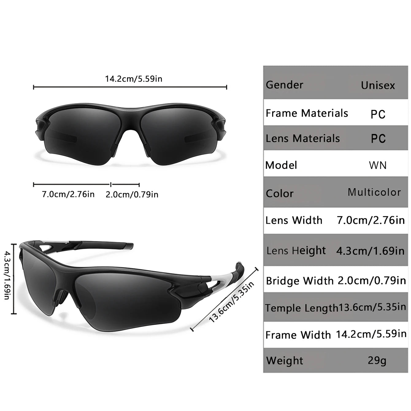 TAMWY Lunettes de Sport Outdoor – Cyclisme, Course & Pêche
