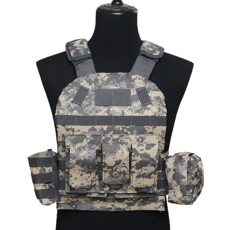 Gilet Tactique Enfant - Gilet Militaire Airsoft et Chasse Camouflage pour Enfants - Équipement Outdoor Paintball Molle BLACKBEARD OUTDOOR INDUSTRIES