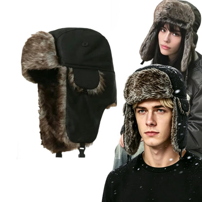 Chapka Ushanka Russe Imperméable - Doublure Fausse Fourrure, Ski et Hiver