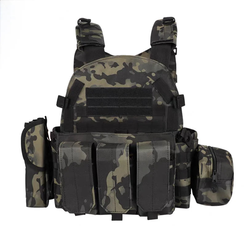 Gilet Tactique Porte-Plaque Enfant – Camouflage Militaire Respirant
