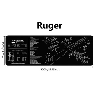 Tapis de Nettoyage pour Arme | Tapis Souris Multi-Armes – AR15, AK47, Remington 870, Glock, CZ75, P226, 1911… - BLACKBEARD OUTDOOR INDUSTRIES