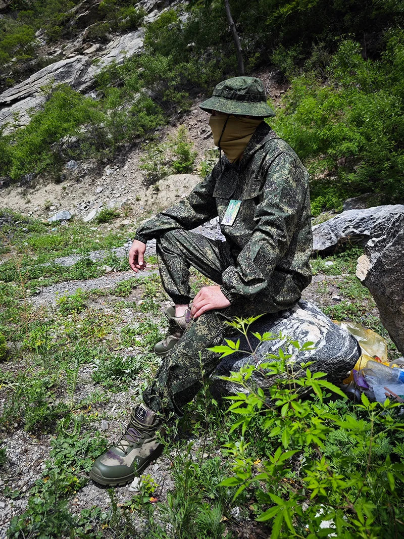 Tenue Camouflage Tactique Été – ATFG EMR White/Yellow Flower – Veste & Pantalon - BLACKBEARD OUTDOOR INDUSTRIES