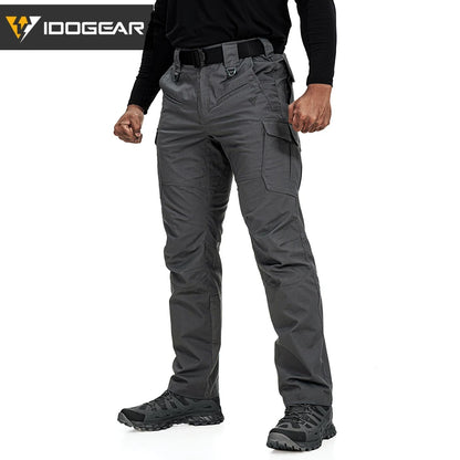 Pantalon tactique IDOGEAR ripstop waterproof stretch 10 poches ranger green