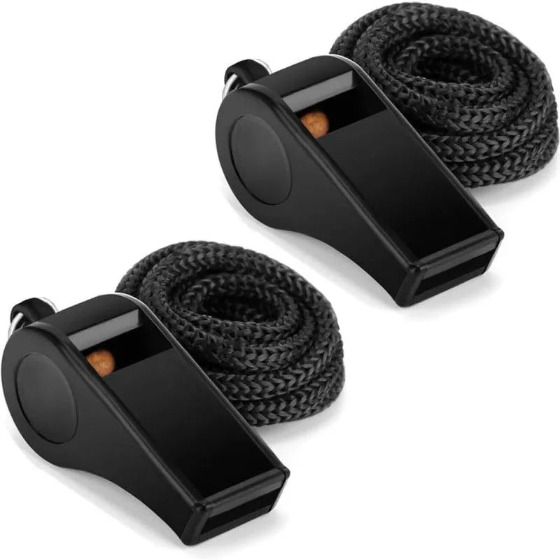 Sifflet Arbitre & Outdoor – Inox ou ABS, Puissant, Lanyard inclus – Lot de 2 à 5