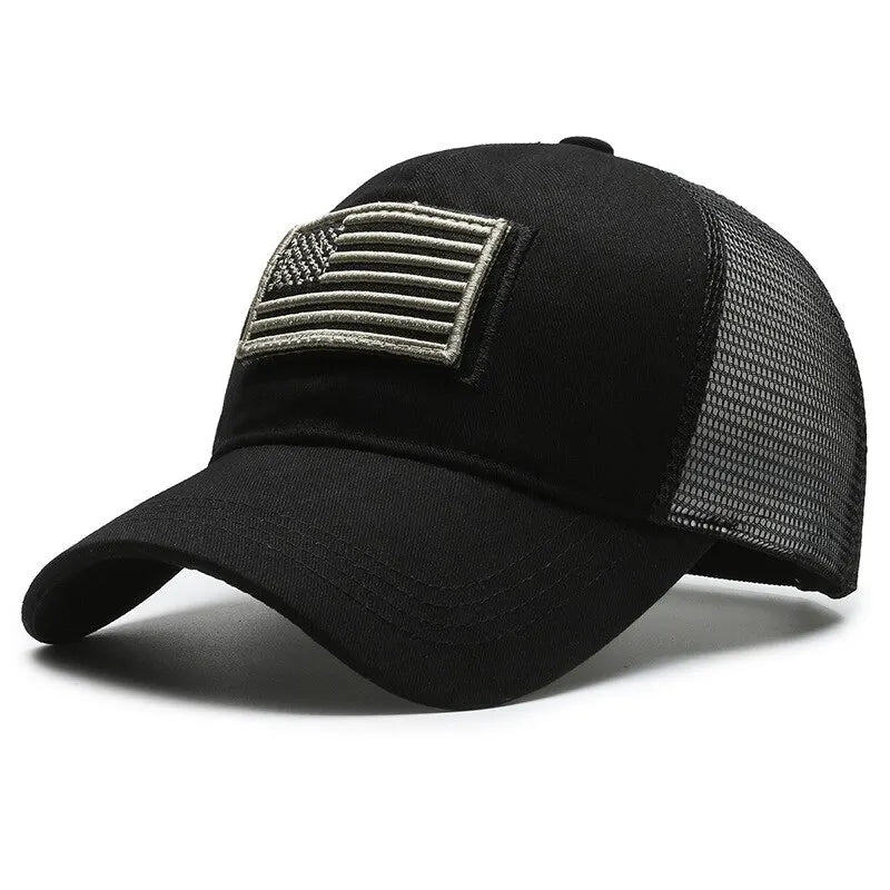 Casquette Tactique Camouflage Militaire Réglable | Broderie Drapeau - BLACKBEARD OUTDOOR INDUSTRIES