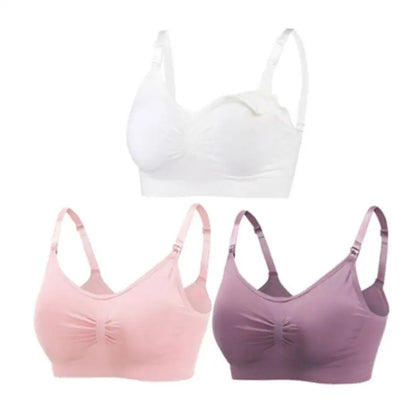 Lot de 3 Soutiens-Gorge d'Allaitement Maternité – Sans Armature, Grande Taille, Respirant