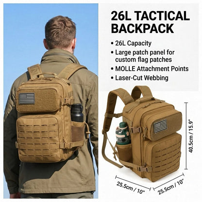Sac à dos tactique femme 26 L