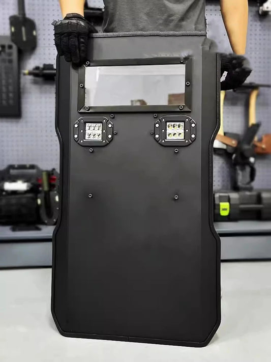 Bouclier Tactique ABS Anti-Émeute — Protection Haute Résistance avec Option LED - BLACKBEARD OUTDOOR INDUSTRIES