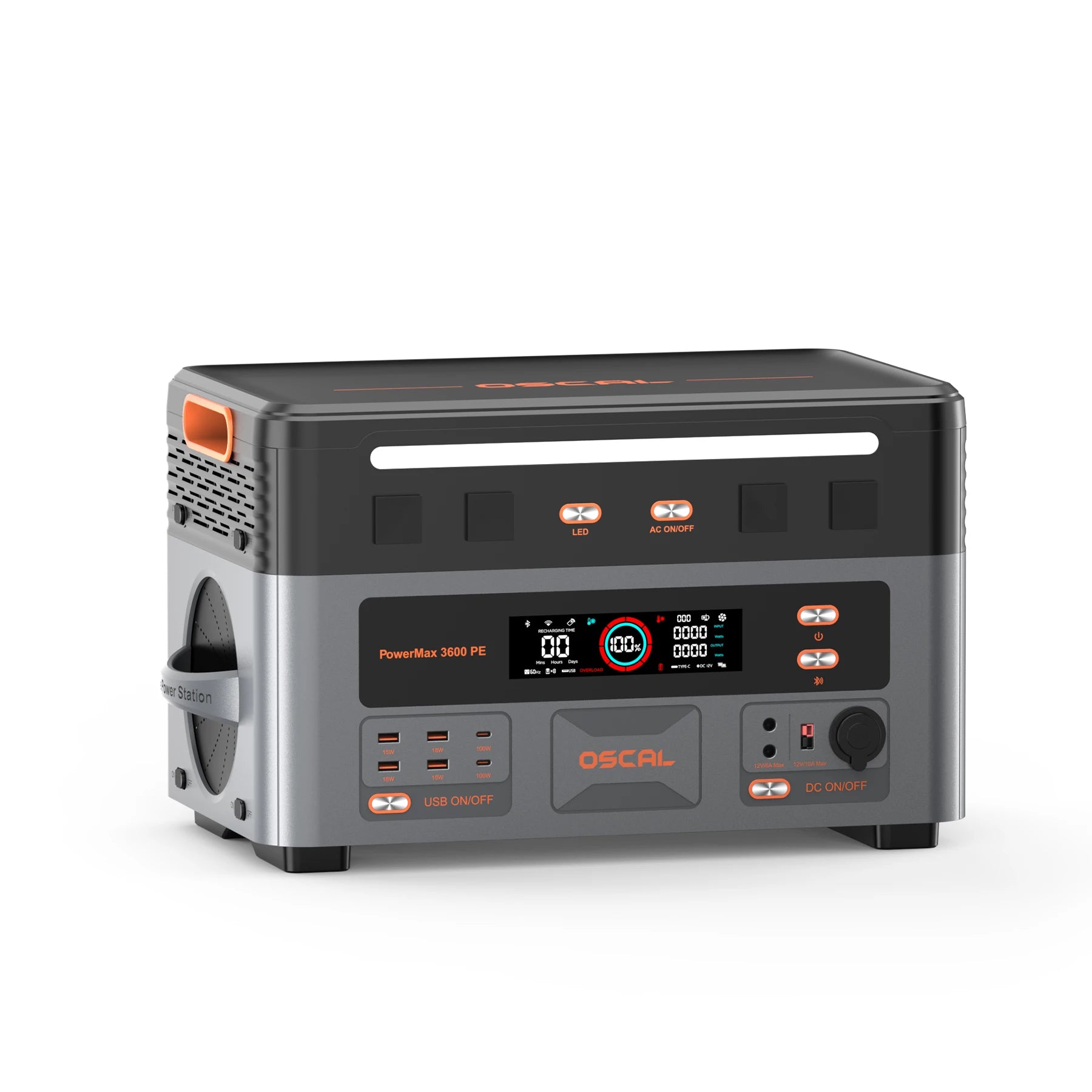 generateur solaire OSCAL 3600W  PowerMax 3600PE 2016Wh Batterie LiFePO4 avec contrôle par application intelligente - BLACKBEARD OUTDOOR INDUSTRIES