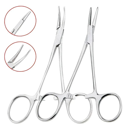 Pinces hémostatiques en acier inoxydable 1 pièce - Outil chirurgical, pinces de verrouillage courbées/droites pour pêche