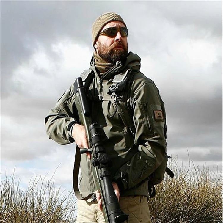 Veste SoftShell Imperméable pour Extérieur 2021 – Coupe-Vent pour Chasse, Ski, Randonnée, Camping, Pêche et Activités Tactiques – Hommes & Femmes - BLACKBEARD OUTDOOR INDUSTRIES