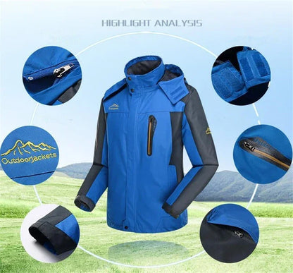 Parka Hiver Homme 2024 - Veste Chaude Imperméable avec Capuche Amovible | Coupe-Vent Militaire Fleece Jusqu’au 9XL - BLACKBEARD OUTDOOR INDUSTRIES