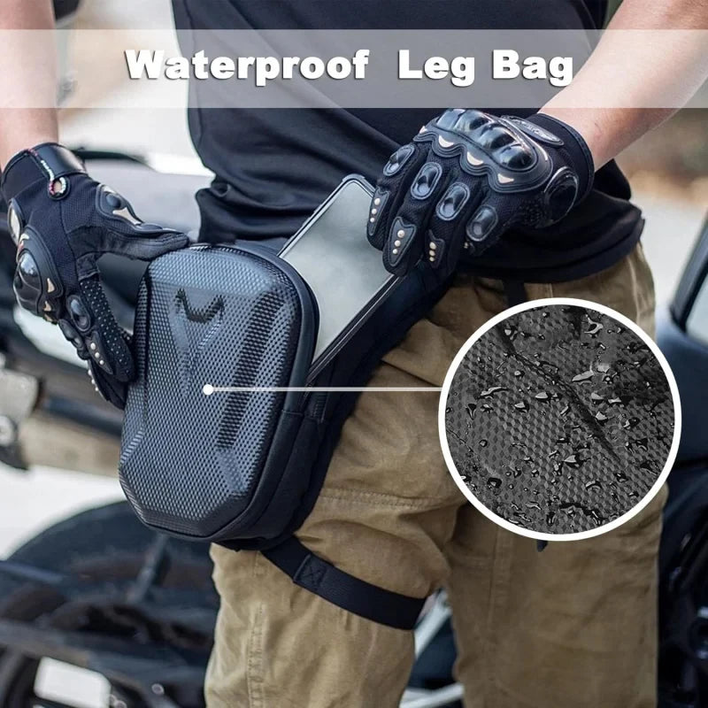 Sacoche Cuisse Moto Imperméable Drop Leg Bag – Banane Motocross – EVA Léger – Unisexe