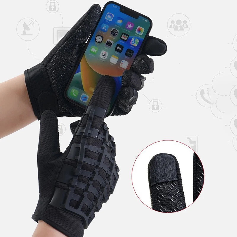 Gants Tactiques Plein Doigt TPR – Protection Articulations, Écran Tactile | Moto, Airsoft, Cyclisme