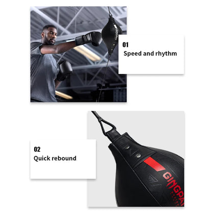 Speed Ball de Boxe Cuir PU avec Pivot – Sac de Frappe Réaction, Entraînement Vitesse & Réflexes | 12 Coloris - BLACKBEARD OUTDOOR INDUSTRIES