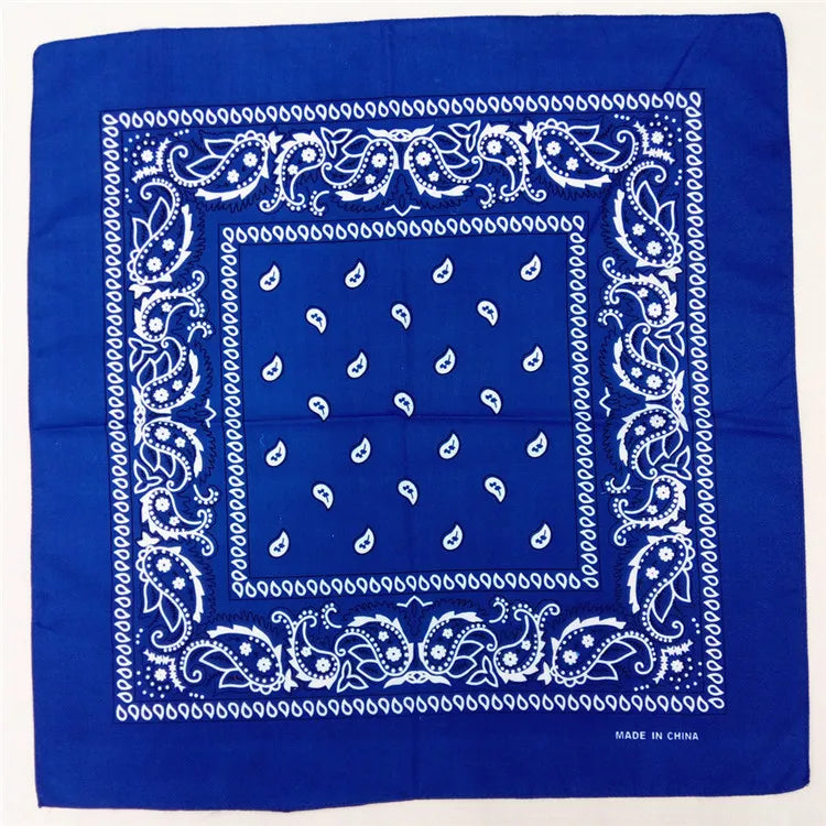 Bandana Carré Hip Hop en Coton – 54x54 cm, Imprimé Paisley - BLACKBEARD OUTDOOR INDUSTRIES
