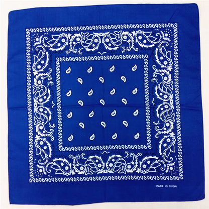 Bandana Carré Hip Hop en Coton – 54x54 cm, Imprimé Paisley - BLACKBEARD OUTDOOR INDUSTRIES