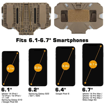 Porte-Téléphone MOLLE Pliant Navigation Board Tactique – Gilet Airsoft Chasse, 3 Couleurs - BLACKBEARD OUTDOOR INDUSTRIES