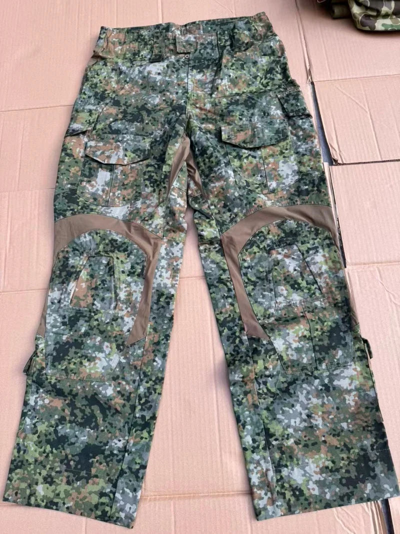 Pantalon tactique homme style G3, camouflage jungle néerlandais