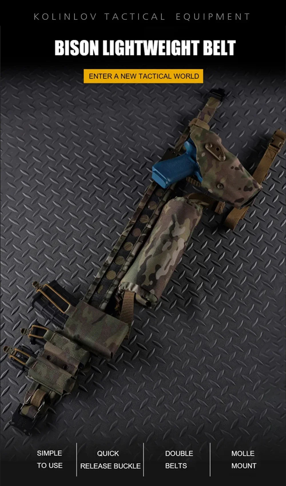 Ceinture Tactique Légère Ferro-style Bison BLACKBEARD OUTDOOR INDUSTRIES