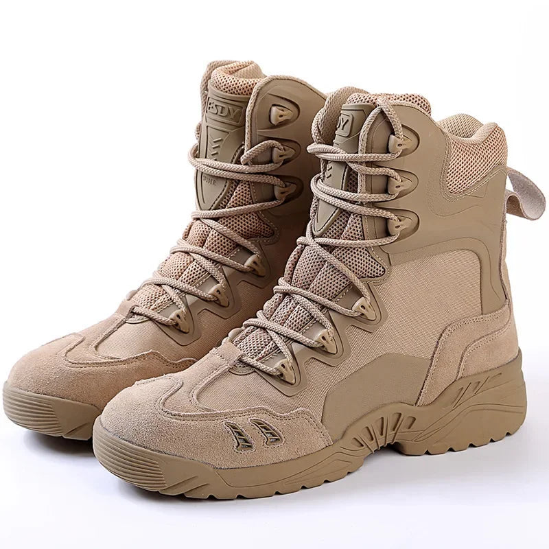 Rangers Tactiques en Cuir Homme - Desert Boots Respirantes et Antidérapantes