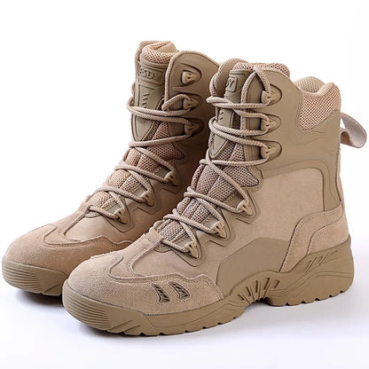 Rangers Tactiques en Cuir Homme - Desert Boots Respirantes et Antidérapantes