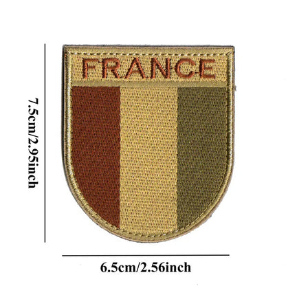 Patch Drapeau France Rectangulaire Brodé – Hook & Loop ou Couture | DIY Veste, Sac, Casquette, Brassard | 12 Modèles - BLACKBEARD OUTDOOR INDUSTRIES