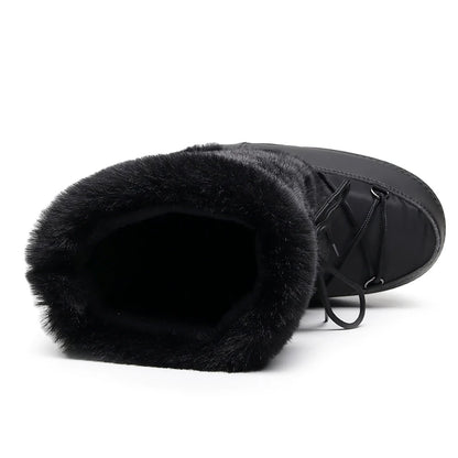 Bottes de neige fourrées femme mi-mollet