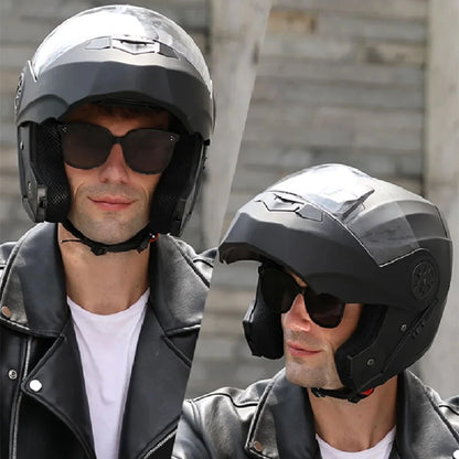 Casque Moto Modulable Flip-Up BLD – Double Visière – ABS Certifié DOT – Unisexe – M à XL