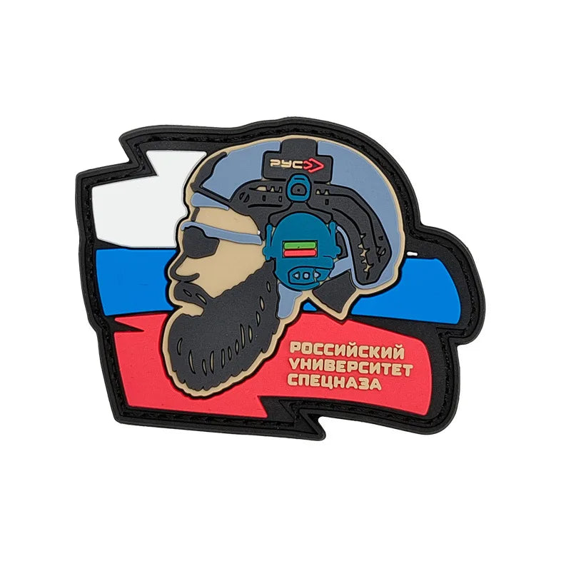 Patch PVC 3D Tactique Russe & Tchétchène – Hook & Loop | 8×5 cm | 9 Designs | Insigne Morale - BLACKBEARD OUTDOOR INDUSTRIES