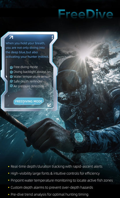 NORTH EDGE APACHE-D Montre Digitale Sportive pour Homme - Montre de Plongée, Outdoor, 100M Étanchéité, Altimètre, Baromètre, Boussole BLACKBEARD OUTDOOR INDUSTRIES