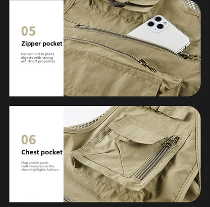 Gilet Tactique Homme Été – 14 Poches, Mesh Respirant - BLACKBEARD OUTDOOR INDUSTRIES