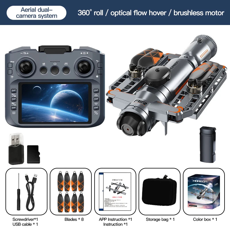 Drone AE22 Brushless 4K/8K – Écran 4,3" | GPS, Évitement d'obstacles, FPV WiFi 5G, Pliable