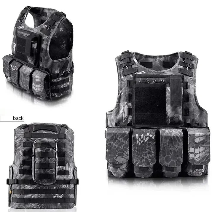 Gilet tactique AUKUPKEE MOLLE ajustable pour la sécurité, le combat, la chasse, et l'entraînement airsoft - BLACKBEARD OUTDOOR INDUSTRIES