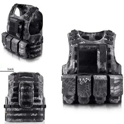 Gilet tactique AUKUPKEE MOLLE ajustable pour la sécurité, le combat, la chasse, et l'entraînement airsoft - BLACKBEARD OUTDOOR INDUSTRIES