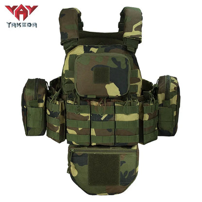 Gilet tactique YAKEDA modulable avec 5 pochettes
