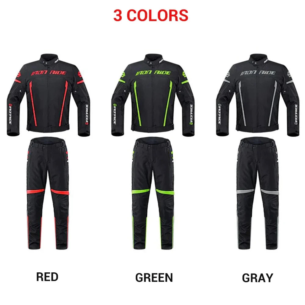 Motorcycle Jacket Waterproof Motorcross Jacket Pants Moto Jacket Windproof Riding Motorbike Clothes With Protective Gear M-3XL BLACKBEARD OUTDOOR INDUSTRIES