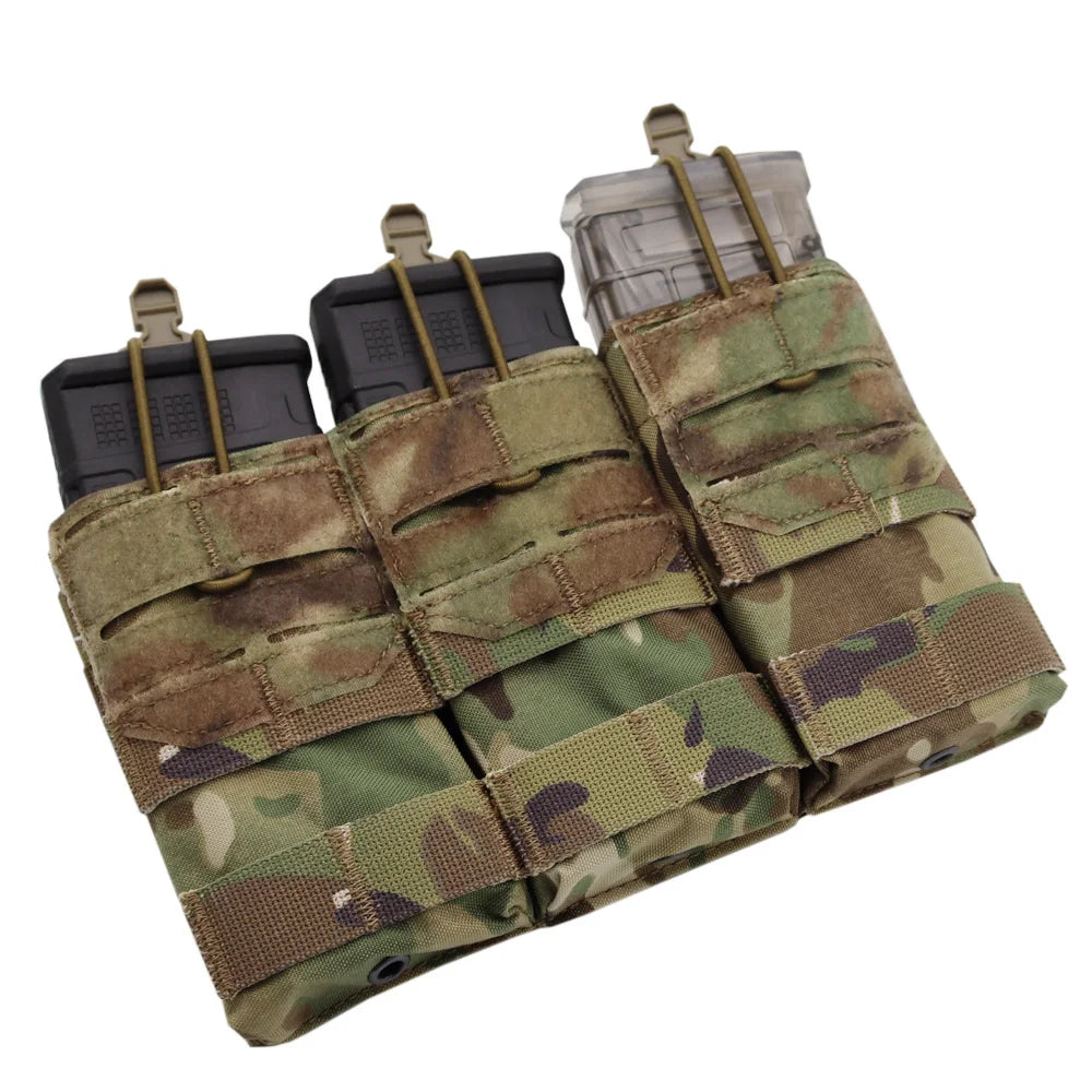 Porte-Chargeur Triple Tactique MOLLE – Nylon 500D | Compatible 556 M4 M16 | 6 Coloris - BLACKBEARD OUTDOOR INDUSTRIES