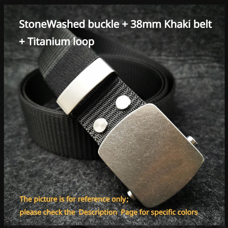 Ceinture Tactique en Nylon avec Boucle Automatique en Titane Pur (35/38 mm) Ma boutique