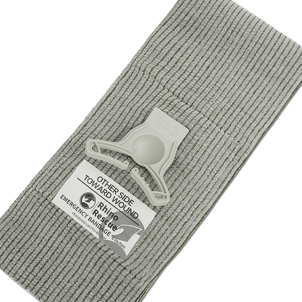 RHINO RESCUE Bande de Compression d'Urgence – 4" ou 6", Contrôle Hémorragie IFAK