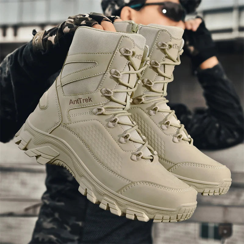 Chaussures Randonnée Tactiques Homme Cuir Imperméables – Trekking Outdoor