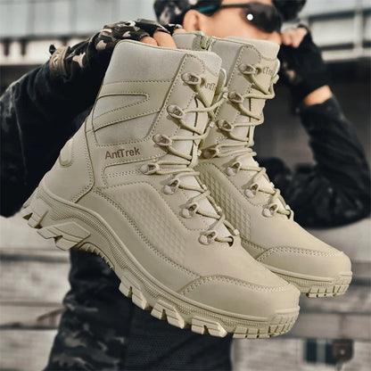 Chaussures Randonnée Tactiques Homme Cuir Imperméables – Trekking Outdoor