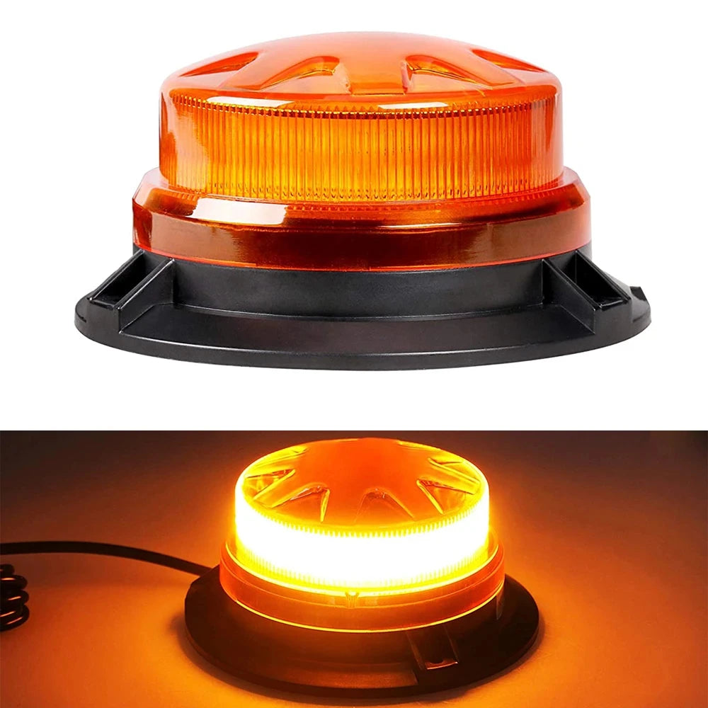 LED Feu Stroboscopique d'Urgence avec Base Magnétique - Lumière de Signalisation de Toit de Voiture (12V/24V) BLACKBEARD OUTDOOR INDUSTRIES