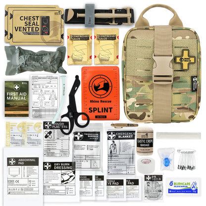 Trousse de Secours IFAK Rhino Rescue - Garrot, Pochette MOLLE Complète